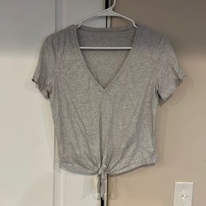LULU LEMON GRAY SHIRT